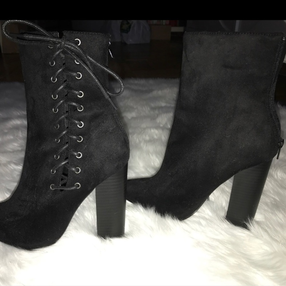 Pointed ankle booties